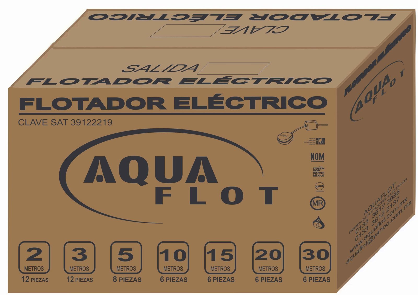 Caja: Flotador eléctrico automático tipo pera Aquaflot - Imagen 4